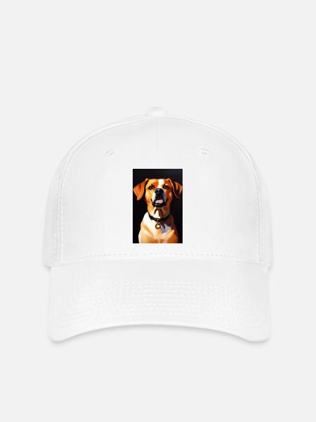 Hunde Bild - Flexfit Cap - Weiß
