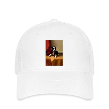 Photo de chien - Casquette Flexfit - blanc - Devant