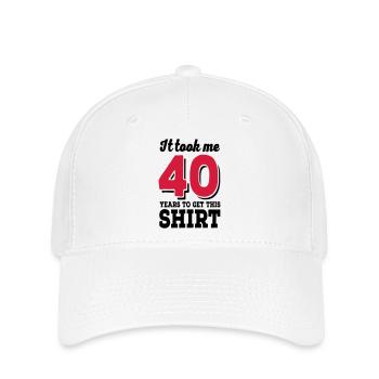 40th birthday - Flexfit Cap - white - Front