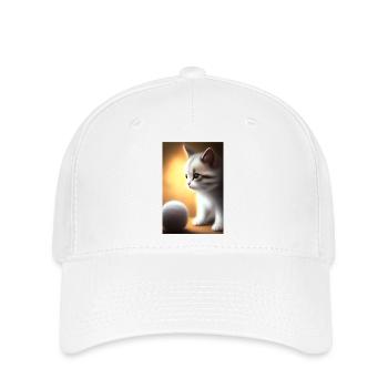 Little Cute Baby Cat - Flexfit Cap - white - Front