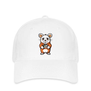 Mignon Souris Derson Hoodie Design - Casquette Flexfit - blanc - Devant