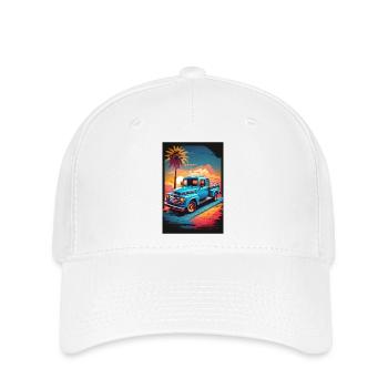Pick-up Truck - Flexfit Cap - Weiß - Vorne