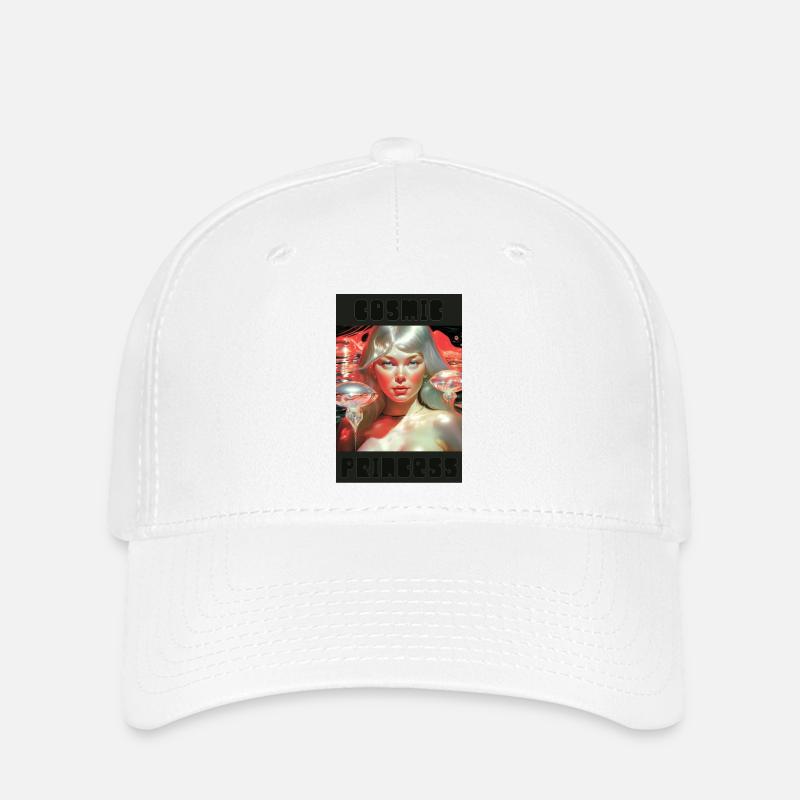 Princesse Cosmique Néon - Casquette Flexfit - blanc