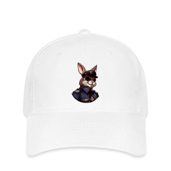 Police des lapins - Casquette Flexfit - blanc - Devant