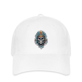 Maya / Haute Culture / Pérou / Calendrier Maya / Motif - Casquette Flexfit - blanc - Devant