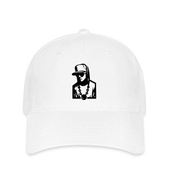 Hip Hop Dude (einfach) - Flexfit Cap - Weiß - Vorne