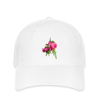 Pink Calla Blumenstrauß Kunst - Flexfit Cap - Weiß - Vorne