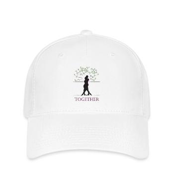 Zusammen schwarz - Flexfit Cap - Weiß - Vorne