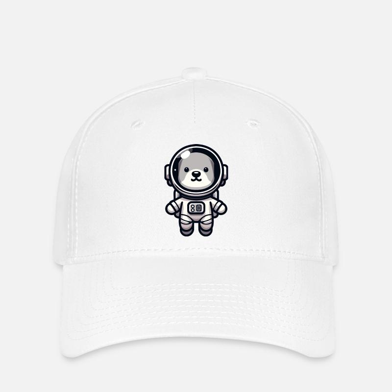 Space Paws: Der Astro-Welpe - Flexfit Cap - Weiß