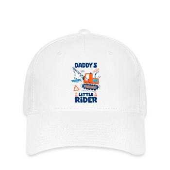 Little Daddy Pilot Baby Crane Construction Machinery - Flexfit Cap - white - Front