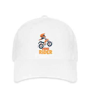 Fahrer Baby Kind Biker Motocross - Flexfit Cap - Weiß - Vorne