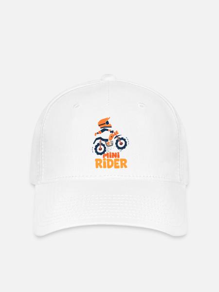 rider bébé enfant motard motocross - Casquette Flexfit - blanc