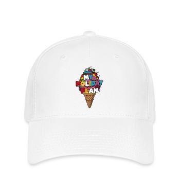 Lustiges Eiscreme Design und Spruch - Flexfit Cap - Weiß - Vorne