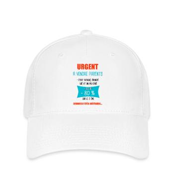 bébé personnalisable Urgent à vendre cadeau bébé - Casquette Flexfit - blanc - Devant