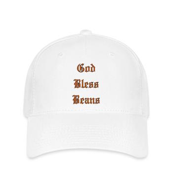GodBlessBeans - Flexfit Cap - white - Front