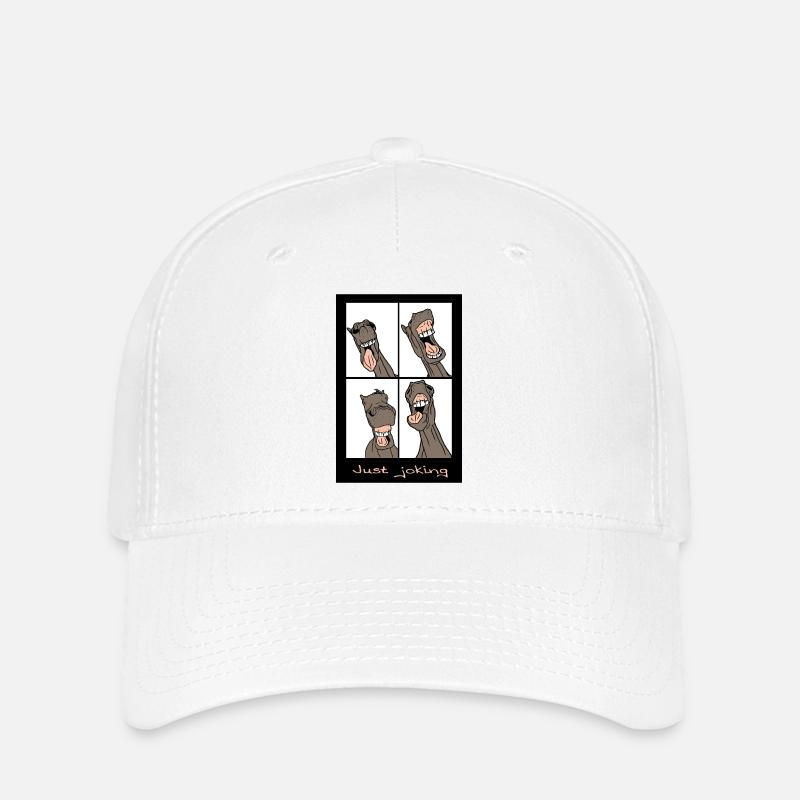 "Just joking" - Flexfit Cap - Weiß