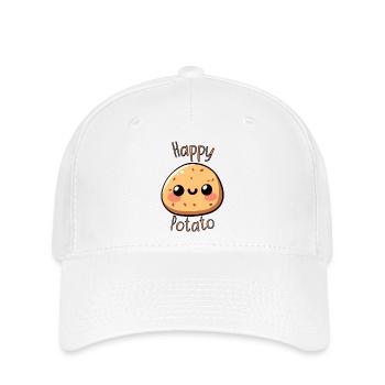 Kleine Kartoffel - Happy Potato - Flexfit Cap - Weiß - Vorne