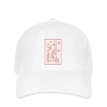 An abstract composition that may suggest dinosaurs - Flexfit Cap - white - Front