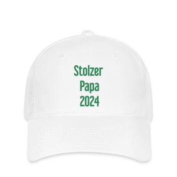 Stolzer Papa 2024 – für frischgebackene Väter - Flexfit Cap - Weiß - Vorne