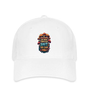 Mushrooms Inspiring Quote - Flexfit Cap - white - Front