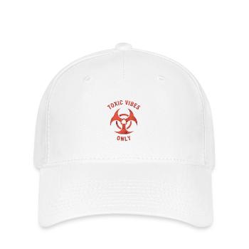 Toxic Vibes Only - Flexfit Cap - Weiß - Vorne