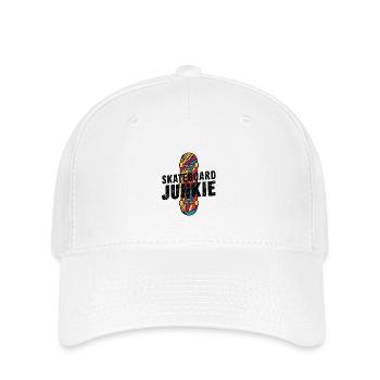 Skateboard Junkie - Flexfit Cap - white - Front