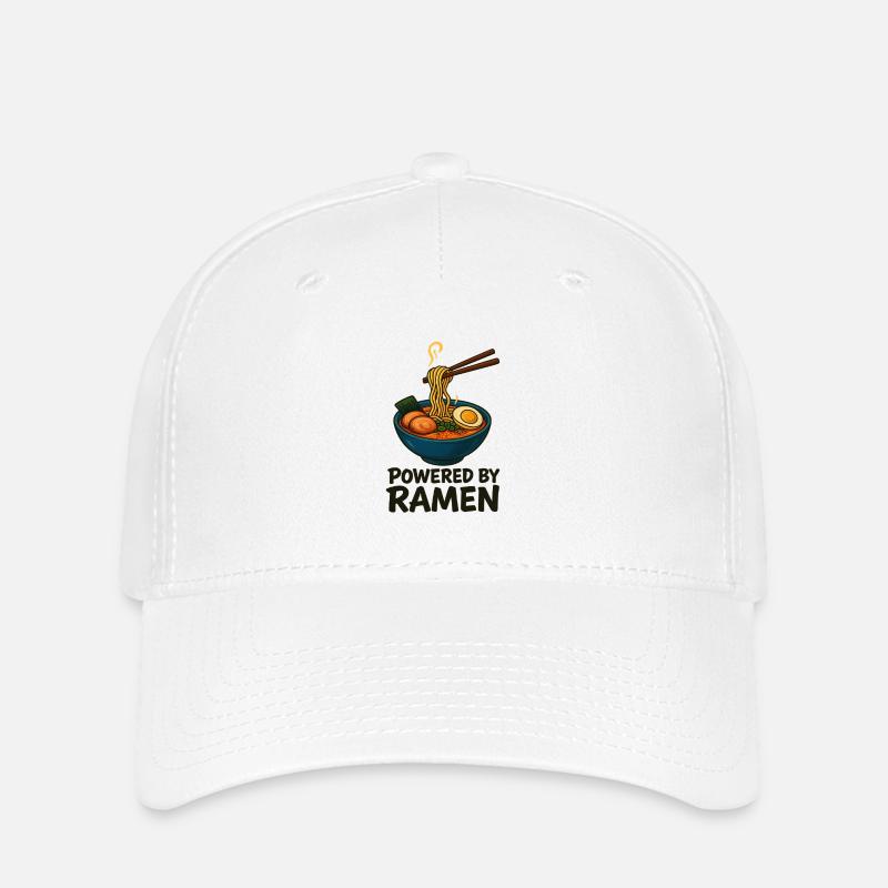 Powered by Ramen - Cool Japan Design - Flexfit Cap - white