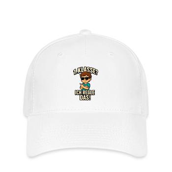 1. Klasse? - Ich regle das! | Einschulung 2025 - Flexfit Cap - Weiß - Vorne