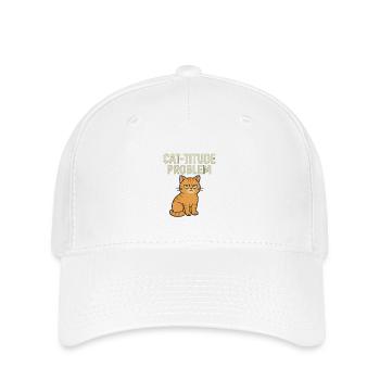 Sensations de chat prononcées - Casquette Flexfit - blanc - Devant
