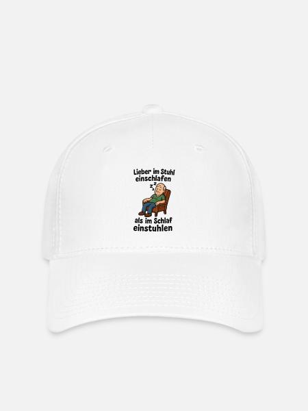 Stuhl einschlafen einstuhlen - Flexfit Cap - Weiß