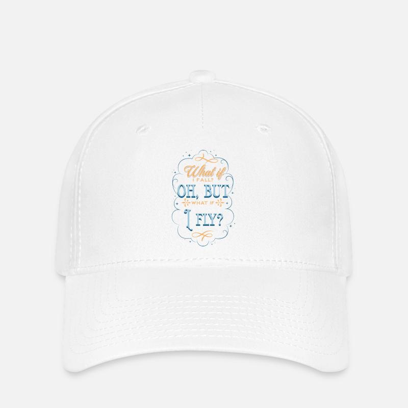 Inspirational Flying Mindset Quote - Flexfit Cap - white
