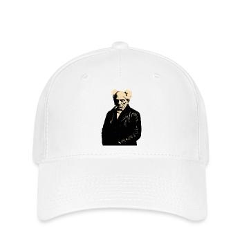 Portrait du philosophe noir Arthur Schopenhauer - Casquette Flexfit - blanc - Devant