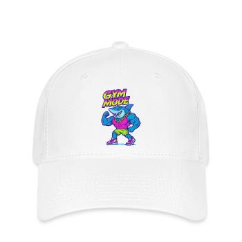 Gym Fashion Shark Muscle Hero - Flexfit Cap - white - Front
