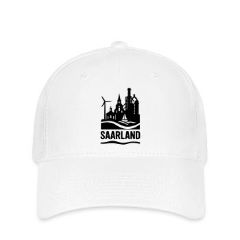 Silhouette de la Sarre - Casquette Flexfit - blanc - Devant