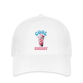  Cool Energy Milkshake Design Mit Kirsche Und - Flexfit Cap - Weiß - Vorne