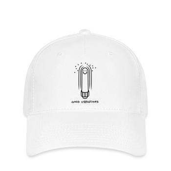 Vibromasseur gode avec de bonnes vibrations - Casquette Flexfit - blanc - Devant