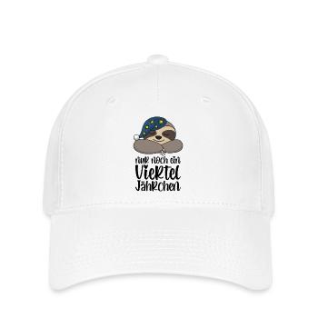 Nur noch ein viertel Jährchen - Süßes Faultier - Flexfit Cap - Weiß - Vorne
