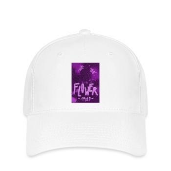 Néon floral Rétro des années 80 - Casquette Flexfit - blanc - Devant