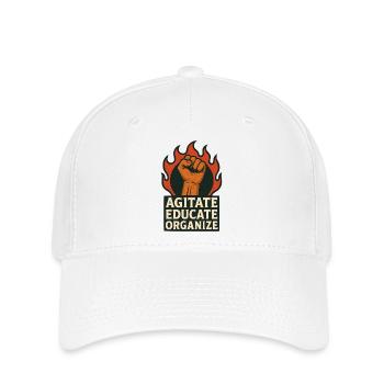 Agitate Educate Organize - Flexfit Cap - Weiß - Vorne