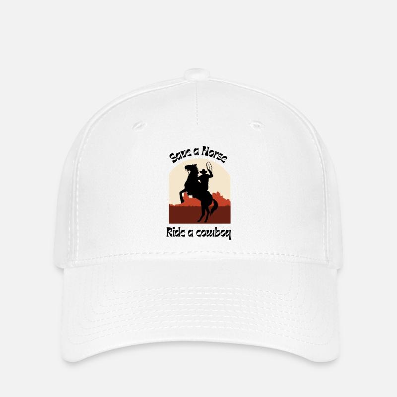 Sattelhelden Western Silhouette - Flexfit Cap - Weiß
