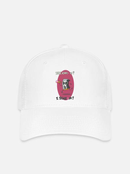 Eis? Ich schreie! - Flexfit Cap - Weiß