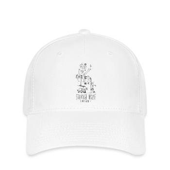 Strange House N°1 Black – Maison Surréaliste - Casquette Flexfit - blanc - Devant
