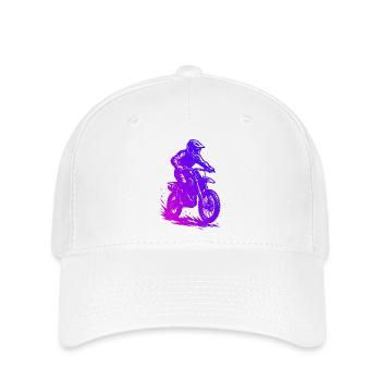 Conception vintage de motocross pour le motocross - Casquette Flexfit - blanc - Devant