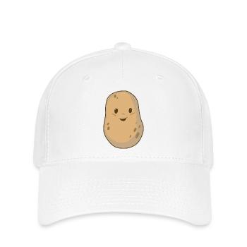 Pomme de terre - Casquette Flexfit - blanc - Devant