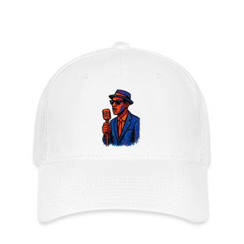 Jazz – Saxophon – Musik - Flexfit Cap - Weiß - Vorne