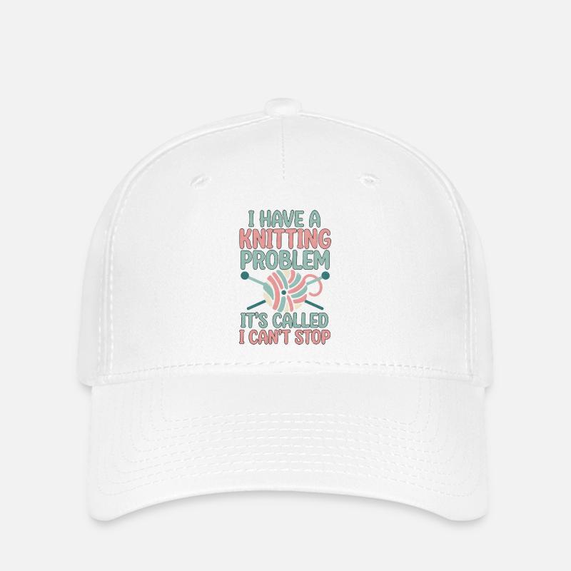 I've got a knitting problem, I can't stop - Flexfit Cap - white
