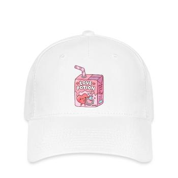 Boîte de jus de potion d’amour pour cœur mignonne drôle - Casquette Flexfit - blanc - Devant