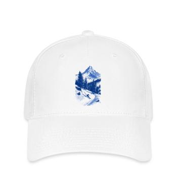 Blue Summit Face Silhouette - Flexfit Cap - white - Front