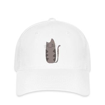 Zigzag Cat Grey - Flexfit Cap - white - Front