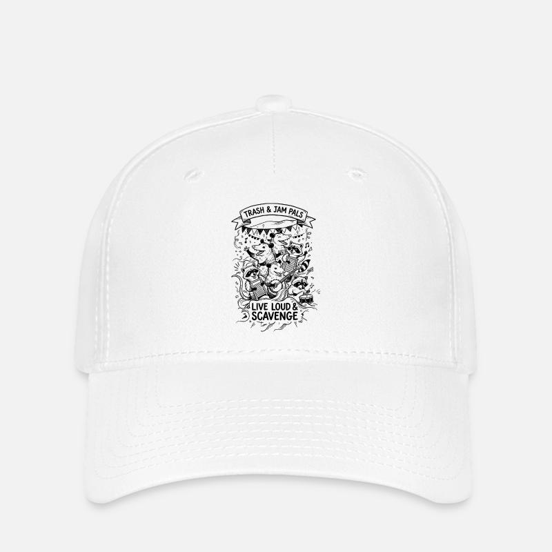Trash and Jam Pals - Casquette Flexfit - blanc